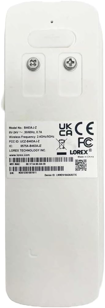 Lorex 2K Wireless WiFi Smart Video Doorbell Camera w/No Subscription Fee - Smart Security Lighting, Night Vision, Battery-Powered, Motion Detection (White)