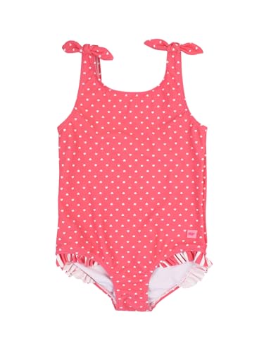 Image of RuffleButts Girls UPF50+ Sun Protection Tie Shoulder /Cross Back One Piece Swimsuit