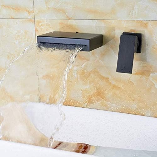 Robinet de lavabo cascade mural bronze huilé pour vasque - 3