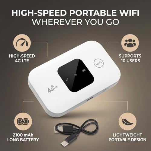 Image of Yosoo Health Gear Portable 4G Mobile Hotspot, USB High Speed Stable Portable Router Pocket Mobile Network Modem, Network Router with SIM Card Slot for Phone Laptop Desktop (SIM Card Not Provide)