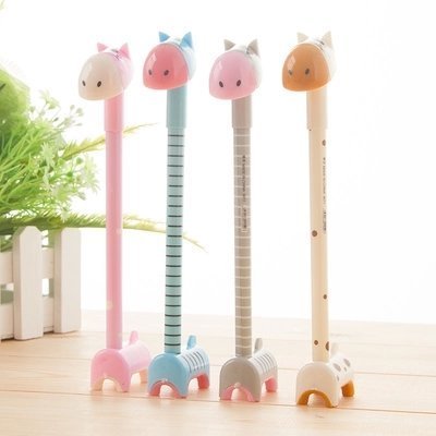 Sorive® Pack Of 4 Kids Gifts Novelty Animal Giraffe Ballpoint Pens Ball Pen Set Gifts Prizes For Kids #TOP1