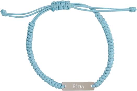 Amazon | [kizamiya] ブレスレット 文字入れ ミサンガ ひも編みタイプ