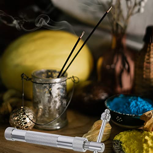 Cabilock Mud Incense Extruder Alloy Clay Extruder Line Incense Mold Silver Sugar Paste Extruder Clay Press Convenient Incense Stick Maker Cake Fondant Decorating Tool With 3 Incense Exports #TOP4