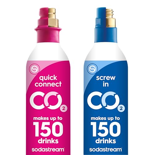 Image of SodaStream CO2 Gas Carbonation Bundle - 3 Cylinders - Blue Screw-in System - Never run out of CO2 Again - Compatible with Fizzi, OneTouch, Jet, Spirit, Penguin, Ninja Thirsti, DrinkMate, Aarke