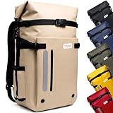Ruqqle Bolsa Estanca Impermeable 20/30/45L, Mochila Seca Versátil con 3 Bolsillos Externos, Cómoda para Playa, Mar, Barco, Canoa, Paddle Surf, Kayak, Moto, Senderismo, Camping, Pesca, Viaje y Ocio