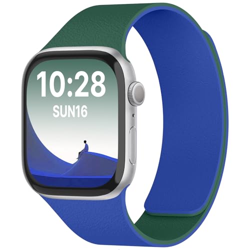 Image of Fullmosa Lychee Magnetic Silicone Strap for Apple Watch 42 /41 /40 /38mm | Fashion Sport iWatch Band for SE3 /2 /1 Series 11 10 9 8 7 6 5 4 3 2 1