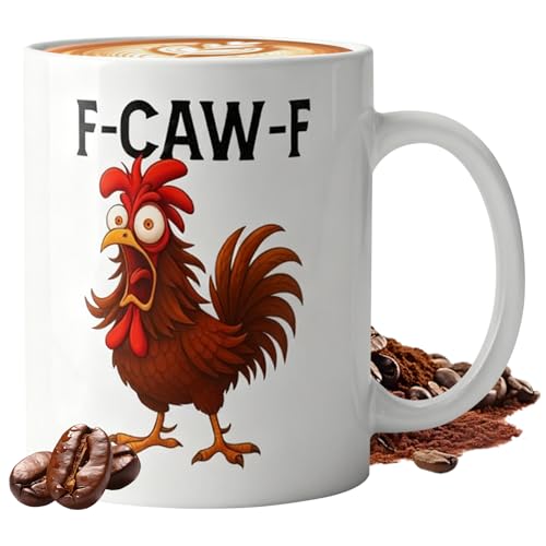 Generico Drôle de coq - 350 ml en céramique humoristique avec coq | Accessoire à boire - pour thé chocolat chaud lait jus femmes hommes amateurs de poulets...