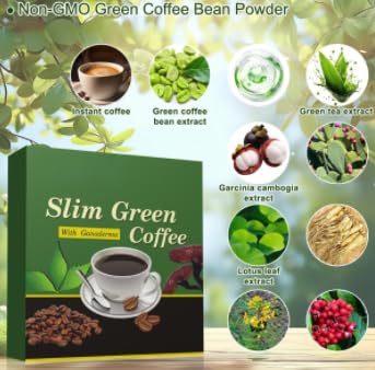 1 pezzo: caffè verde premium per uomini e donne, non OGM | Caffè istantaneo macinato alla soia, supporta la digestione, il metabolismo e il controllo del peso, senza glutine