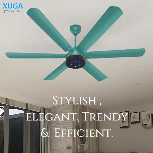 Image of XUGA Jovian F6T Premium Smart 1200mm, BEE 5-star BLDC fan,6 Blade,Remote Ceiling fan for Home, 100% Copper Motor,Energy Saving, High Air Delivery,LED(5 Year Warranty)