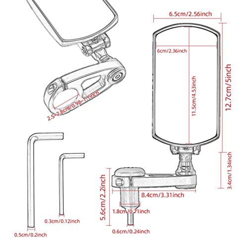 Espejos de moto retrovisor universal para rutas urbanas y Cafe Racer 2