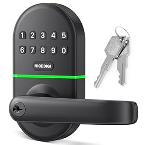 Smart Keypad Door Lock with Handle: Keyless Entry Door Lock for Front Door – Electronic Digital Door Lock- Code Door Lock – Easy Installation