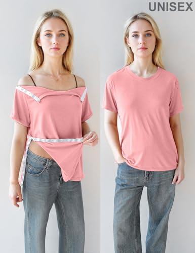 Post Shoulder Surgery Shirts Recovery Tear Away Short Sleeve Full Open Side Snap Dialysis Chemo Clothing Men & Women4