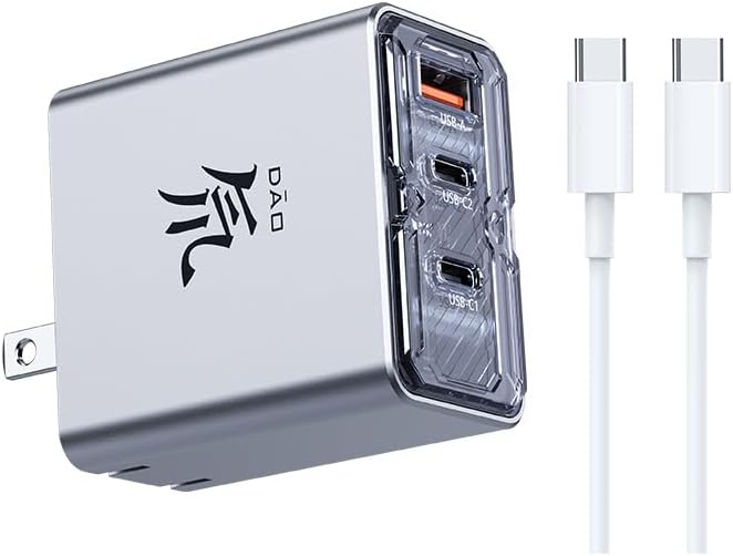 Nubia RedMagic 80W USB C Charger Block, 3-Port Fast GaN Charger, Foldable Wall Charger PS PD3.0 Fast Power Adapter for MacBook Pro/Air, Dell XPS, iPad Pro, Galaxy S24, Pixel, iPhone 16/15 and More