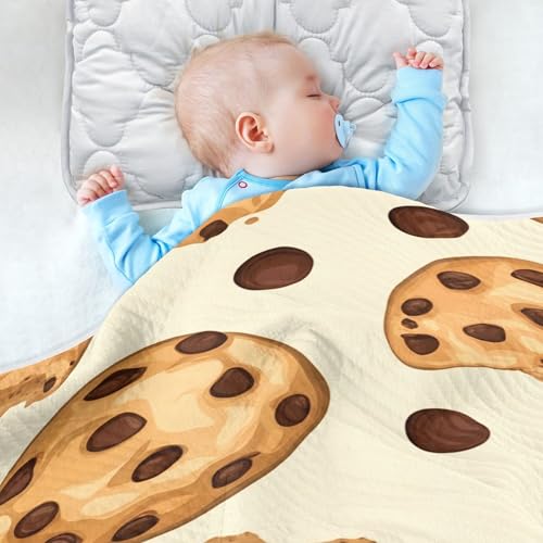 Burbuja Realistic Chocolate Cookies Baby Blanket for Boys Girls, Nursery Soft Warm Swaddling Receiving Baby Blankets, 30x40 in Toddler Blanket4