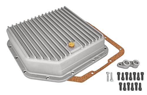 JEGS Aluminum Transmission Pan | Fits GM TH-350 Transmissions | Cast Aluminum Finned Finish | Overall Depth 3 1/2 Inches | +2 Quarts