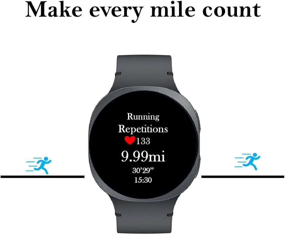Image of Samsung Galaxy Watch 8 Buletooth Smartwatch, Intl Version - Fitness & Sleep Tracking, Energy Score, Heart Rate Monitor, Android Compatible (Not for iOS) - with Extra Sport Band (Graphite, 44mm)