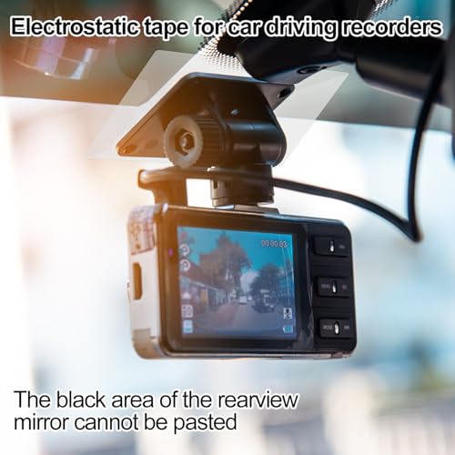 Image of PEUTIER 8pcs Car Windshield Stickers, Reusable Transparent Window Cling Simplified Windshield Applicator Decal Clear Static Cling Window Film for Car Removable and Re-Application