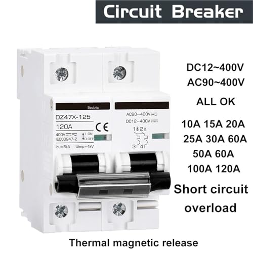 Disjoncteur CC 25A pour panneau solaire et batterie 400V contre les surcharges - 2