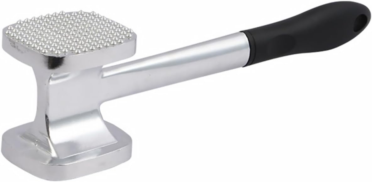 Double-sided Aluminum Steak Hammer Meat Pounder Mallet Kitchen Tenderizer Tool for Home Cooking Beef and Poultry