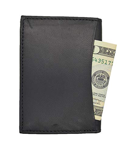 Slim Leather Bi-fold Wallet Credit Card ID Holder Thin Pockets Unisex Men Women Wallet2