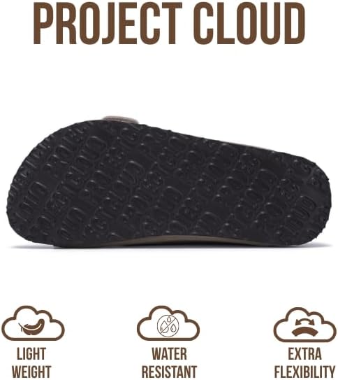 Project Cloud 100% Genuine Leather Flat Sandals for Women 2026 Comfortable Beach Essentials Womens Sandals Memory Foam Vacation Essentials Slides for Women Footwear (Santorini) - Image 4