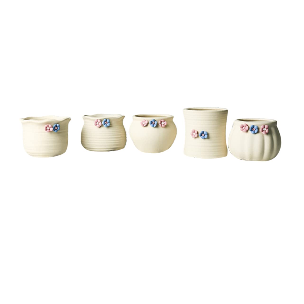 Pot de fleurs céramique UPKOCH | Lot de 5 pots décoratifs pour plantes maison et jardin