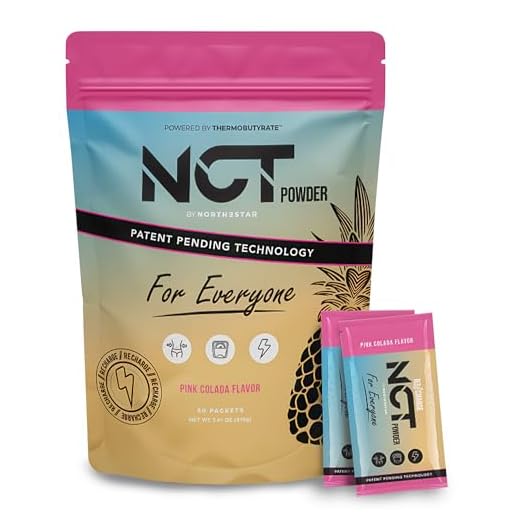 NCT Energy Drink Powder Mix – Sugar-Free Pink Colada Flavor | Clean Caffeine, Natural Vitamins, Electrolytes, Focus Support, Fat Metabolism, No Sugar, 30 Packets