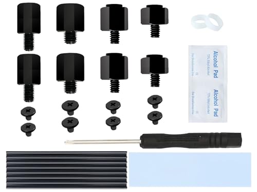LTDparts M.2 SSDŒplWEXy[T[Zbg M.2 NVMelW PCIe m.2 SSDtLbg q[gVN t ASUS ASRock GIGABYTE MSI }U[{[hɑΉ (ubN)