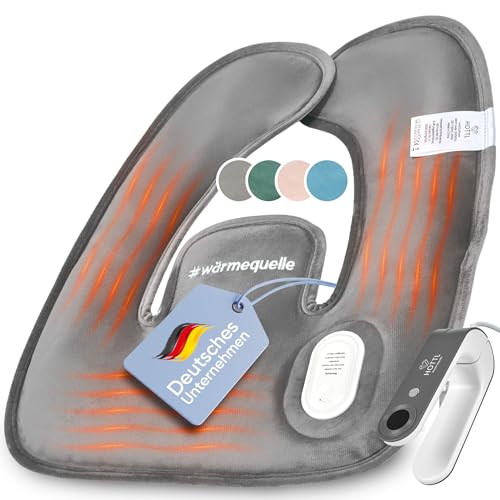 Elektrischer Nackenwärmer ohne Wasserbefüllung | Wärmeflasche für Nacken Rücken & Schulter schnelle Wärme auf Knopfdruck sicher & flexibel | HOTTL (Dark grey)