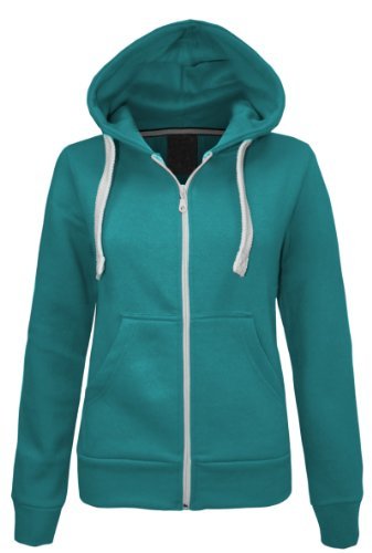 Candy Floss Mujer con Capucha Jersey Polar Chaqueta Top tamaño 8  20  Azul Verde, 36