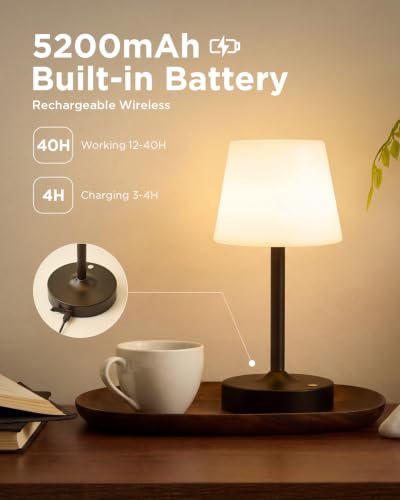 Image of IP65 Waterproof Rechargeable Shower Lamp, Cordless Bathroom Touch Lamps