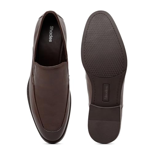 Image of Shades Classic Slip-On Formal Shoes for Men | Comfortable Walking Shoes | Classic Design | Soft Lining | Breathable | Slip Resistant