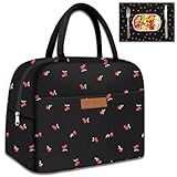 MuForu Cute Lunch Bag Women with Placemats, Insulated Lunch Box for Women, Placemats Keep Clean and Hygienic Durable Leakproof Thermal Bag High Capacity for Travel Picnic Insulated Lunch Bag