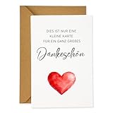 Joytsvme Dankeschön Karte Geschenke - 1 PC Dankeskarten 12 x 18cm mit Umschlag und Goldene Fkleber, Danke Karte Geschenk für Erzieherin, Frauen, Männer, Kollege