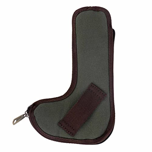 Tourbon Hunting Shooting Canvas Rifle Bolt Holder Carrier Pouch Case Wallet Cover - Green #TOP1