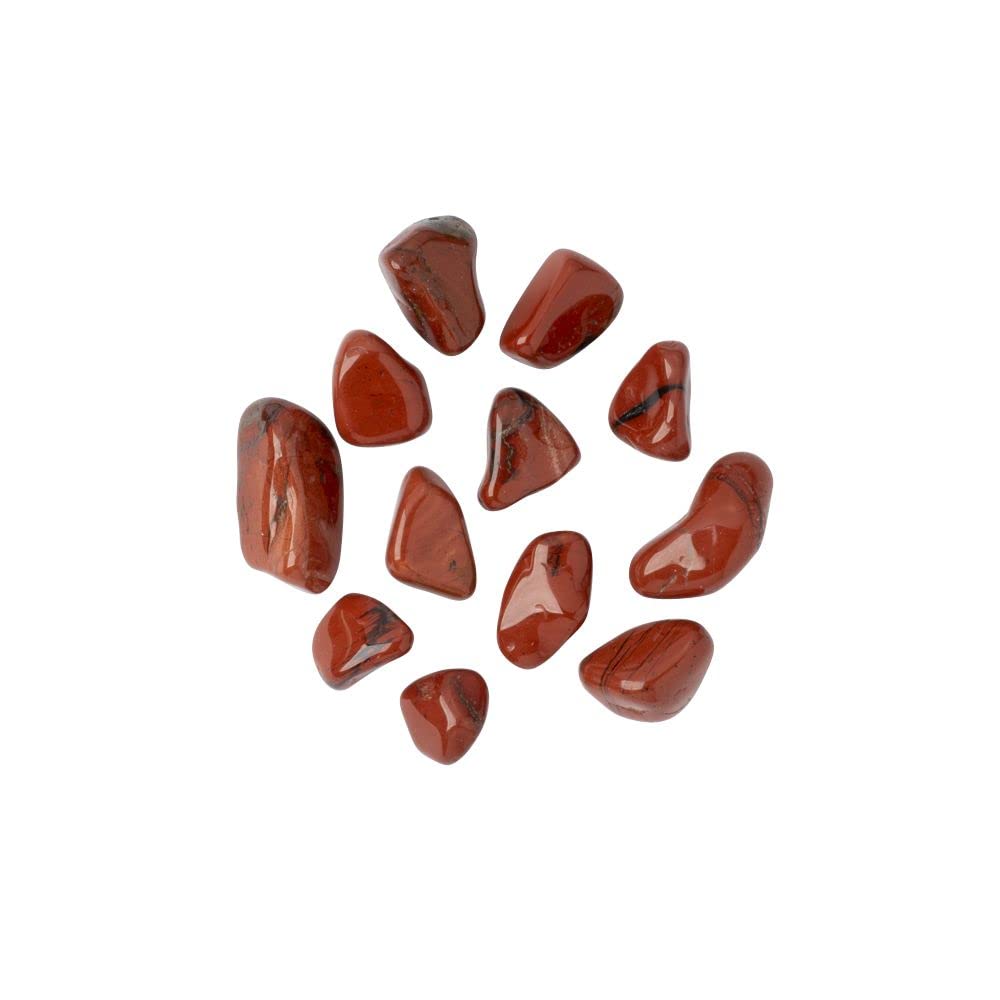 100g Authentic Tumblestones - Natural Product - (19-26mm, Red Jasper)