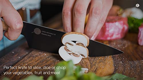 Everdure German Steel Professional Chef Knife, 5.98 Inch Knife With Titanium Coated Blade And Pakka Wood Handle, Perfect Kitchen Knife For Slicing Or Dicing Your Vegetables And Meat #TOP6