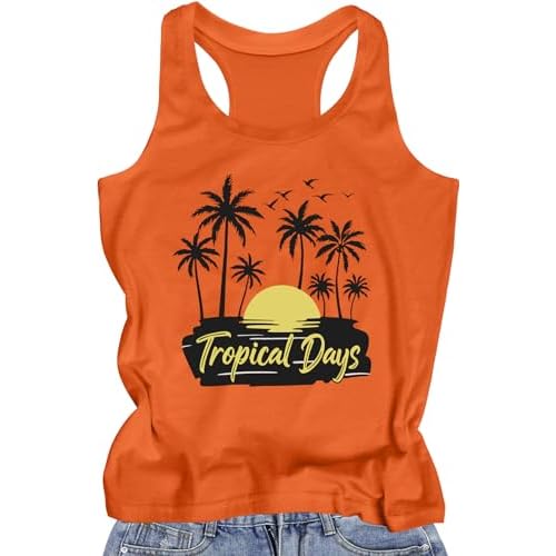 Racerback Tank Tops for Women Summer Sleeveless Round Neck Casual Graphic Tunic Shirts 2026