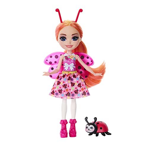 Enchantimals Ladybug y Bestie Muñeca con Mascota Mariquita, Juguete +4 años (Mattel HNT57)