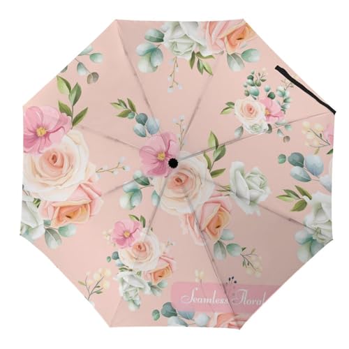 Parapluie automatique compact panda et pastèque, un modèle pliable de voyage pour femme et homme