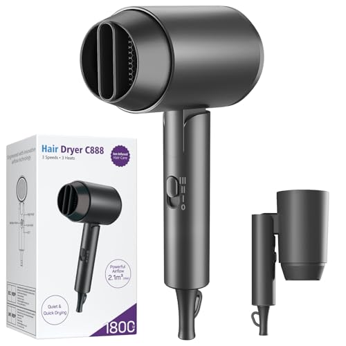 Föhn 1800W Ionen‑Haartrockner, klappbar kompakter Reiseföhn, Hair Dyer