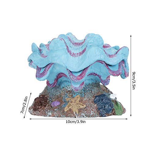 Aquarium Resin Shell Pearl, fácil de limpar não tóxico Borbulhador de conchas de aquário para aquári