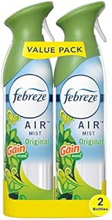Febreze Odor-Fighting Air Freshener, with Gain Scent, Original Scent, Pack of 2, 8.8 fl oz each