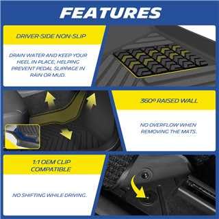Image of Michelin Vehicle Mats, All-Weather TPE Custom Fit Liner for 2018-2024 BMW X3 & 2019-2025 BMW X4 (3 Piece), Premier