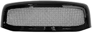 Paragon Front Grille for 2006-08 Dodge Ram 1500/2500/3500 - Gloss Black Grill Grilles with Mesh