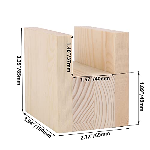 Wood Color Groove Cube Storage Furniture Risers Fit For Sofa Bed Desk 3.94 X 2.72 X 3.35 Inch Pack Of 4 #TOP5