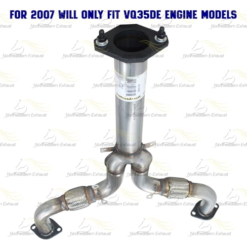 Northeastern Exhaust | Stainless Steel Exhaust Front Flex Y-Pipe w/Bolts Compatible for 2003-2006 G35 3.5L | Free Gaskets, Bolts, and Nuts Included | Automotive Replacement Part - Thumbnail 5