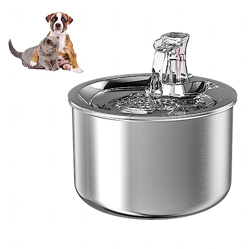 Fuente de Agua para Gatos de Acero Inoxidable 2L