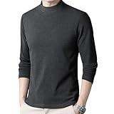 [unifiss] ニット メンズ モックネック プルオーバー トップス ミドルネック 防寒 暖か 長袖 秋冬 事務 事務服 仕事 私服 重ね着 細身 ビジネス スクール オフィス おしゃれ ワンポイント シニア とっぷす オシャレ ストレッチ スリムフィット かじゅある レトロ しんぷる長め 透けない 柔らかい とろみ きれい ファッション コーデ 灰 グレー 4A-U23-GYM