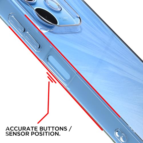 Image of Outlouders Back Cover for Oppo A5 Pro 5G Clear Transparent PC + TPU Bumper Case with Raised Edges for Shockproof Protection (Transparent)